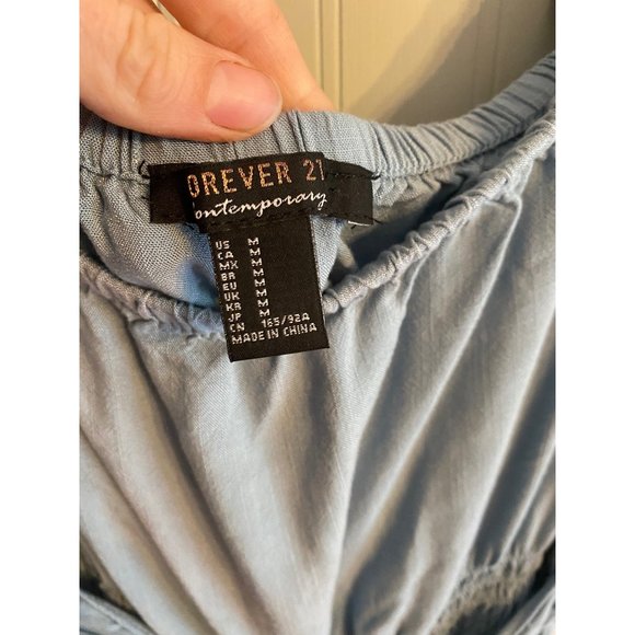 Forever 21 Contemporary Blue Maxi Dress Juniors M - Picture 10 of 10